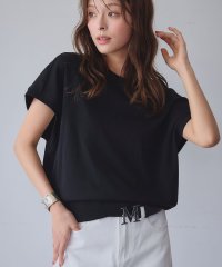 ELFRANK/エルフランク ELFRANK 綿混フレンチスリーブイレギュラーヘムシンプルカットソー【洗える】/508407181