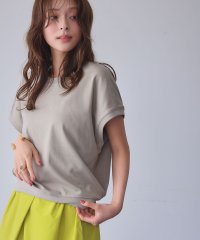 ELFRANK/エルフランク ELFRANK 綿混フレンチスリーブイレギュラーヘムシンプルカットソー【洗える】/508407181