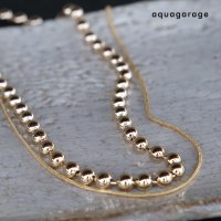 aquagarage/アクアガレージ aquagarage 2連ボールチェーンネックレス レディース/508407197