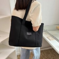Carpe diem/カルペディエム Carpe diem 大人カジュアルなキャンバストートバッグ ショッピングバッグ 肩掛け ショルダーバッグ 通学バッグ 韓国 大収納 多機能 軽/508407442