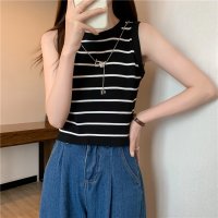 Carpe diem/カルペディエム Carpe diem タンクトップ インナー トップス ボーダー タンクトップ リブ タンクトップ ニットタンクトップ ノースリーブ ニット サ/508407446