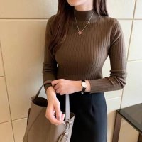 Carpe diem/カルペディエム Carpe diem ニットトップス長袖 タートルネック ハイネック リブニット編 薄手ニットセーター 長袖 韓国ニット オフィスカジュアル カ/508407473