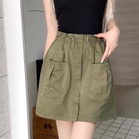 Carpe diem/カルペディエム Carpe diem レディース ショートパンツ 韓国 ハーフパンツ キュロットパンツ カーゴパンツ 紐パンツ カジュアル ハイウエストデニム /508407486