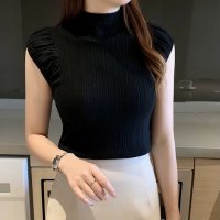 Carpe diem/カルペディエム Carpe diem サマーニット 半袖ニット ハイネックニット レディース リブニット トップス ボトルネック 半袖 きれいめ オフィスカジュ/508407495