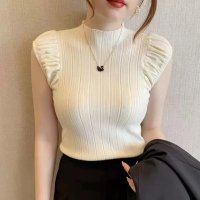 Carpe diem/カルペディエム Carpe diem サマーニット 半袖ニット ハイネックニット レディース リブニット トップス ボトルネック 半袖 きれいめ オフィスカジュ/508407495