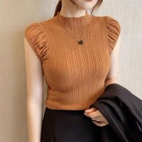 Carpe diem/カルペディエム Carpe diem サマーニット 半袖ニット ハイネックニット レディース リブニット トップス ボトルネック 半袖 きれいめ オフィスカジュ/508407495
