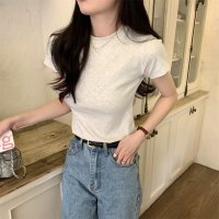 Carpe diem/カルペディエム Carpe diem トップス 無地半袖 無地Tシャツ シンプル 細見え 夏 白 柔らかい 体型カバー お洒落 通勤 通学 大人 カットソー ク/508407497
