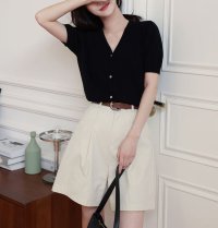 Carpe diem/カルペディエム Carpe diem トップス カーディガン ニット 春夏 サマー ショート丈 カーディガン Vネック サマー 半袖カーディガン おしゃれ オフ/508407505