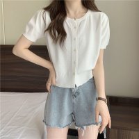 Carpe diem/カルペディエム Carpe diem サマーニット トップス カーディガン ニット 春夏 サマー ショート丈 カーディガン Vネック サマー 半袖カーディガン /508407511