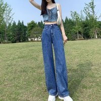 Carpe diem/カルペディエム Carpe diem ワイドデニム パンツ オールシーズン カジュアル ハイウエストデニム ワイドパンツ ウォッシュド 定番デニム ボトムス ジ/508407546