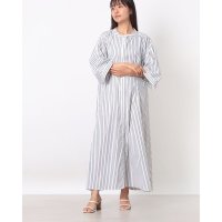 AL･DI･LA/アルディラ AL・DI・LA 【洗える】ストライプハーフスリーブゆったりワンピース/508407689