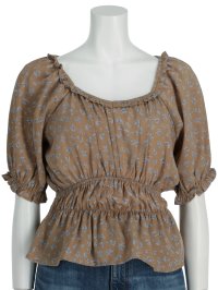 Ray Cassin /レイカズン Ray Cassin 飛び花柄シャーリングブラウス/507084755