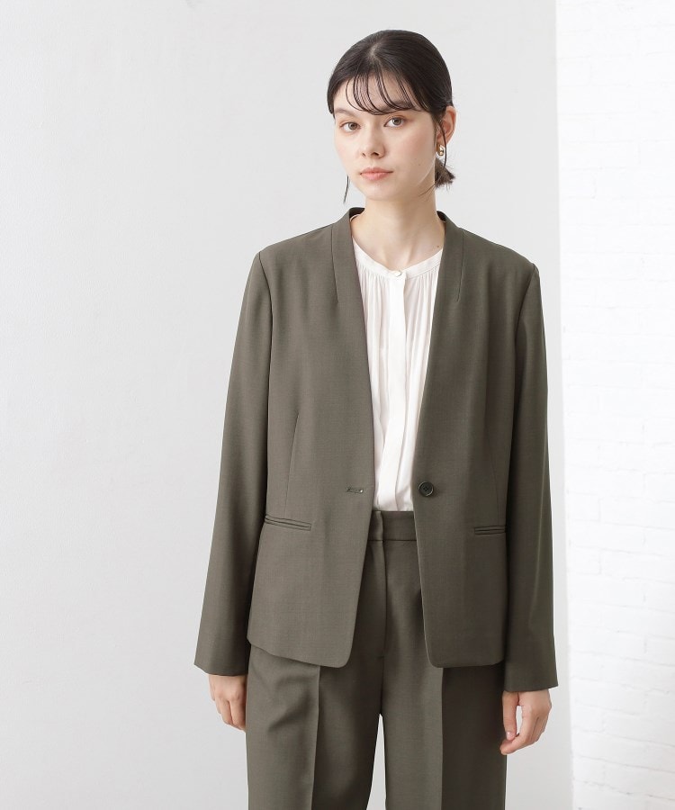THE SHOP TK セットアップ Lサイズ ノーカラージャケット パンツ ザ ショップ ティーケー (ウィメン) THE SHOP TK(Women