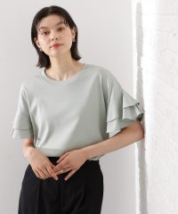 THE SHOP TK(Women)/ザ ショップ ティーケー (ウィメン) THE SHOP TK(Women) 【汗染み防止】袖フリルTシャツ／UV／洗濯機OK/508406934