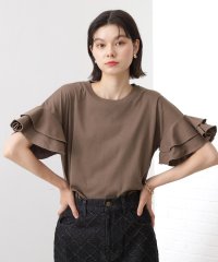 THE SHOP TK(Women)/ザ ショップ ティーケー (ウィメン) THE SHOP TK(Women) 【汗染み防止】袖フリルTシャツ／UV／洗濯機OK/508406934