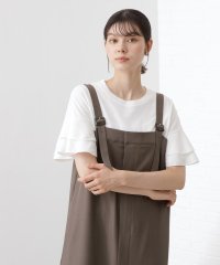 THE SHOP TK(Women)/ザ ショップ ティーケー (ウィメン) THE SHOP TK(Women) 【汗染み防止】袖フリルTシャツ／UV／洗濯機OK/508406934