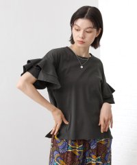 THE SHOP TK(Women)/ザ ショップ ティーケー (ウィメン) THE SHOP TK(Women) 【汗染み防止】袖フリルTシャツ／UV／洗濯機OK/508406934
