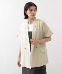 THE SHOP TK(Women)/ザ ショップ ティーケー (ウィメン) THE SHOP TK(Women) 半袖ダブルジャケット【洗える】/508406936