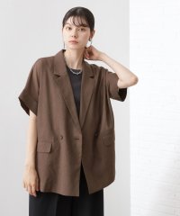 THE SHOP TK(Women)/ザ ショップ ティーケー (ウィメン) THE SHOP TK(Women) 半袖ダブルジャケット【洗える】/508406936
