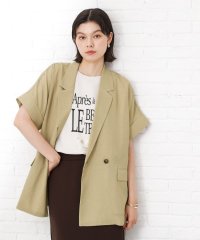 THE SHOP TK(Women)/ザ ショップ ティーケー (ウィメン) THE SHOP TK(Women) 半袖ダブルジャケット【洗える】/508406936