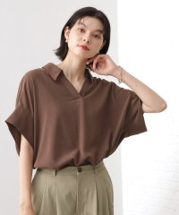 THE SHOP TK(Women)/ザ ショップ ティーケー (ウィメン) THE SHOP TK(Women) スキッパーシャツ【接触冷感／防シワ／吸水速乾／UV／洗濯機OK】/508406937