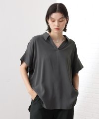 THE SHOP TK(Women)/ザ ショップ ティーケー (ウィメン) THE SHOP TK(Women) スキッパーシャツ【接触冷感／防シワ／吸水速乾／UV／洗濯機OK】/508406937