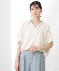 THE SHOP TK(Women)/ザ ショップ ティーケー (ウィメン) THE SHOP TK(Women) スキッパーシャツ【接触冷感／防シワ／吸水速乾／UV／洗濯機OK】/508406937