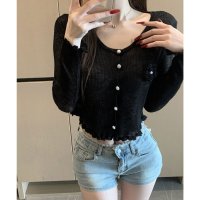 miniministore/ミニミニストア miniministore サマーニットカーディガン 花モチーフ付き/508408002