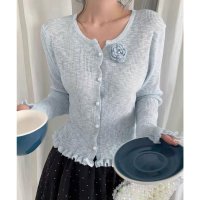 miniministore/ミニミニストア miniministore サマーニットカーディガン 花モチーフ付き/508408002