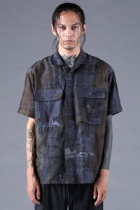 D.HYGEN/ディーハイゲン D.HYGEN Inkjet Print Open Collar Half Sleeve Shirt/508408557