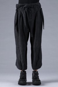 D.HYGEN/ディーハイゲン D.HYGEN Cotton Linen Double Cross Wide Cropped Pants/508408566