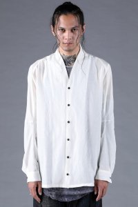 D.HYGEN/ディーハイゲン D.HYGEN Silk Cotton Washer Shawl Collar Shirt/508408573