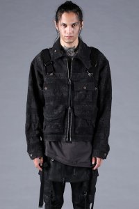 D.HYGEN/ディーハイゲン D.HYGEN Clust Jacquard Salopette Layered Jacket/508408575