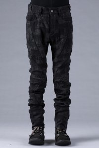 D.HYGEN/ディーハイゲン D.HYGEN Crusted Jaguard Overlock Twisted Curve Pants Pants/508408579