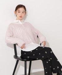 N Natural Beauty Basic/クロップド透かし編みニット/508408620