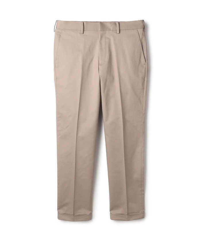 専用TOMORROWLAND ベージュ チノパン 48 (L) 新品 セール】 コットンウェザー タックパンツ （チノ・ワークパンツ