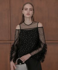 Leja/レジャ Leja ドットストーンオフショルIラインワンピースドレスワンピース2点セット美脚効果結婚式 パーティードレス 成人式 二次会 同窓会 お呼ばれ オケー/508413441