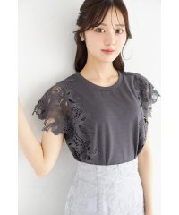 tocco closet/トッコクローゼット tocco closet 接触冷感♪リボン×フラワーレース装飾カットソープルオーバー/508413550