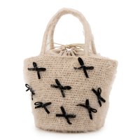 Cachellie/カシェリエ CACHELLIE C8740 SHAGGY KNIT*RIBBON TOTE/508414203