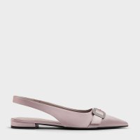 CHARLES & KEITH/サテン クリスタルバックルスリングバックフラット/508414351