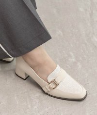 RANDA/ランダ RANDA パールバックルヒールアップローファー/508414359