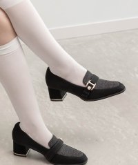 RANDA/ランダ RANDA パールバックルヒールアップローファー/508414359