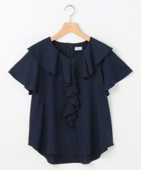 KUMIKYOKU（LARGE SIZE）/【接触冷感】ブラウスライクラッフル カットソー/508414565