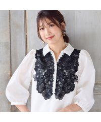 Rose Tiara(L SIZE)/【接触冷感/手洗いOK】ケミカルレースブラウス/508414690