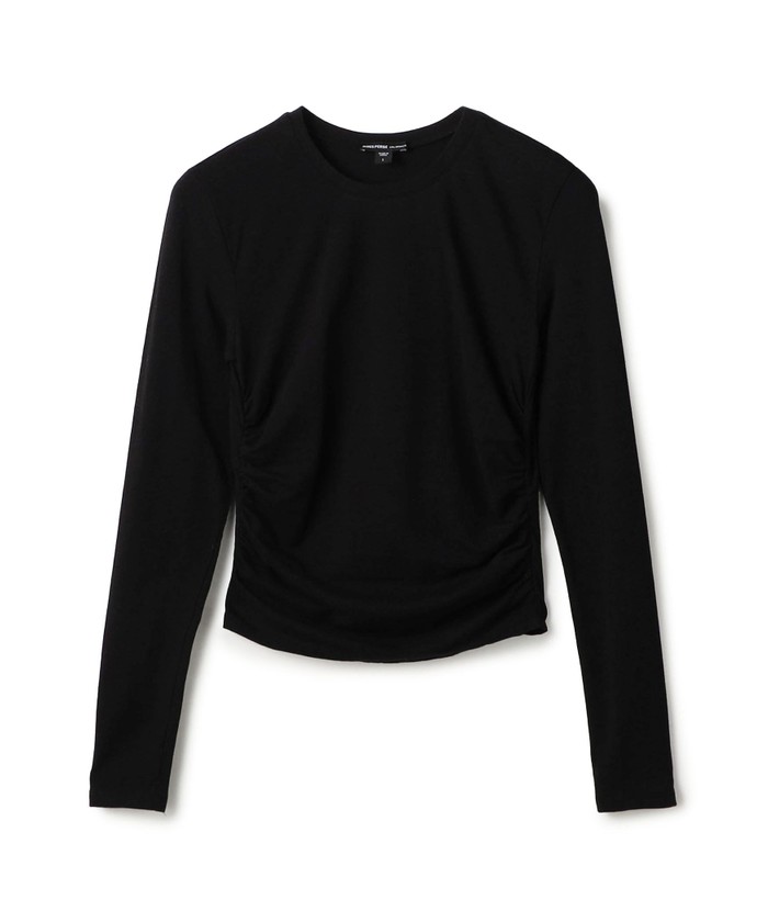 【JAMES PERSE】コットンポリエステルジャージー サイドシャーリングTシャツ WMTP3232 コットンポリエステルジャージー サイドシャーリングTシャツ