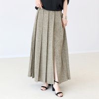 Aletta vita/アレッタ ヴィータ Aletta vita ミックスツイードプリーツスリットスカート/508415162