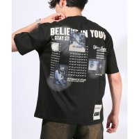 LUXSTYLE/ラグスタイル LUXSTYLE バックプリント半袖Tシャツ/バックプリント フォトプリント コラージュ プリント ロゴ 丸首 クルーネック ゆったり/508415181