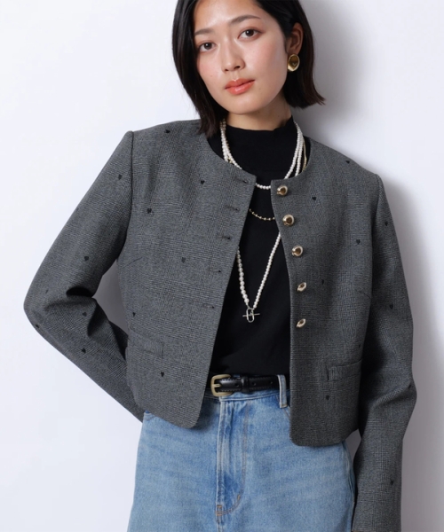 ハート刺繍ショートジャケット(508415457) | ジャスグリッティー