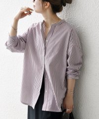 SHIPS any WOMEN/SHIPS any:〈洗濯機可能〉REPREVE バンド カラー シャツ/504823327
