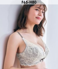 aimerfeel/カシュクールレース脇高ブラ(R) 単品ブラジャー (FGHカップ) / ワイヤーブラジャー 補整下着 脇高ブラ 脇高設計 脇高谷間 ワイヤー脇高 大きいサイズ/507918467